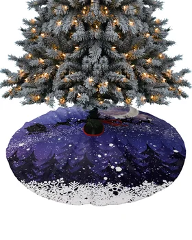 Вид на Бъдни вечер, Пола, за елхи, Дядо Коледа, коледни украси за дома, кръгли поли за коледната елха, като основната капачка