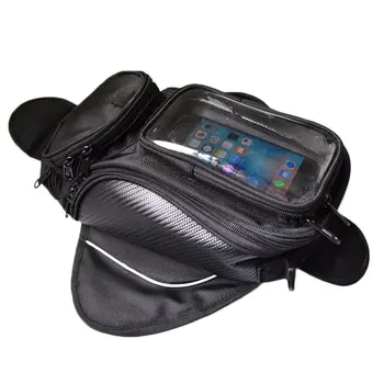 Магнитна чанта за резервоара за мотоциклет, здрава наклонена чанта на едно рамо, чанта, водоустойчива чанта, голям екран за телефон и GPS