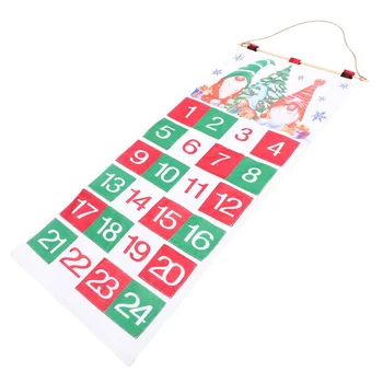 Коледен текстилен Календар за Разкрасяване на Дядо Коледа Дървени Декорации, Празнични обратното броене на Коледните Идването на Старейшините