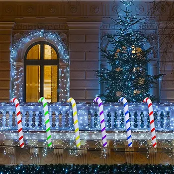 35-Инчови Коледни Надуваеми Бастуни Дядо Коледа, тръстика, балон, Коледна украса за дома, украси за елхи, подаръци, аксесоари