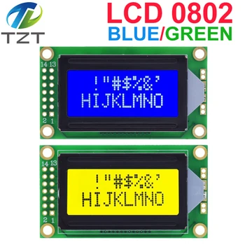 DIYTZT 8x2 LCD модул 0802 Символен Екран Синьо/Жълто-зелен За Arduino