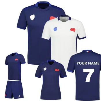 новата Френска регбийная майк 2023 2024 мъжки Детски дамски риза за ръгби, детски костюм, потници, младежки дамски мъжки t-shirt