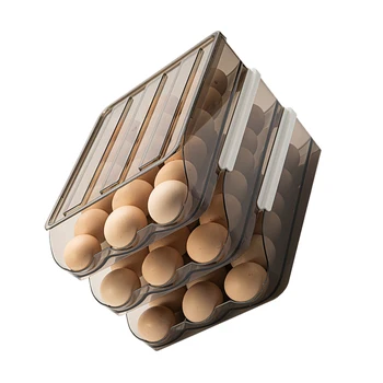 Здрав многофункционална тава за яйца с лесен достъп за ефективна организация на Кухненски организаторите Кутия за съхранение на яйца