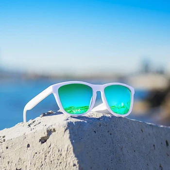 Слънчеви очила Dokly Унисекс в бяла рамка със сини лещи, Огледални слънчеви очила Gafas De Sol, модни слънчеви очила за мъже и жени, слънчеви очила