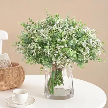 1 Имитация на букет цветя с Висока Имитации на Декоративни реалистични изкуствени растения, цветя Витрина Декорация за Сватба