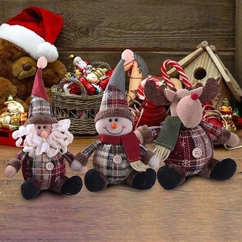 Висулка във формата на Снежен човек, Елен, Декорация, Кукла на Дядо Коледа, Коледна Украса, Коледни подаръци, Кукла, Коледна Елха, Висящи Украшения