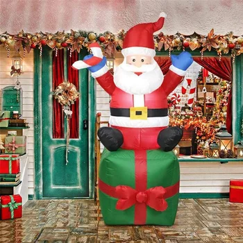 1,8 М, Надуваем Дядо Коледа, Седнала в кутия за Подарък, Коледна украса за Вътрешния двор, украса за Коледното парти, Natal Naviad Noel