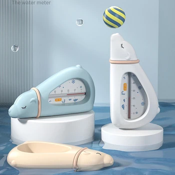 Сладък термометър за детска баня, Детска безопасна вана, Мечка за къпане, плаващи играчки, Обновен сензор за температура на водата в банята