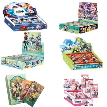 Genshin Impact Карта Аниме Игра TCG Коллекционный комплект Кутия-усилвател на Редки SSR Околните Детски играчки Подарък за семейството