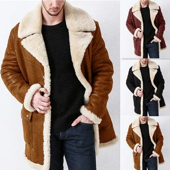 2023 Зимни Нови Кожени Интегрирани Мъжки кожени якета, Дебели топло яке от изкуствена кожа, мъжки байкерская яке, за мъже rarf, Модно дълга козина y2k