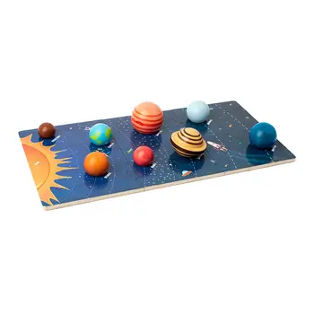 Играчка-пъзел със слънчевата система, планетите, образователен пъзел, образователна играчка за образователни подаръци