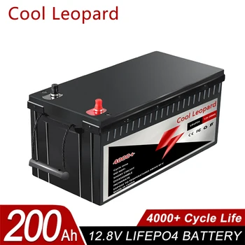Литиево-желязо-фосфатная батерия 12V 200Ah, за подмяна на голяма част от резервно захранване, автономен живот на батерията RV LiFePO4 за домашно съхранение на енергия