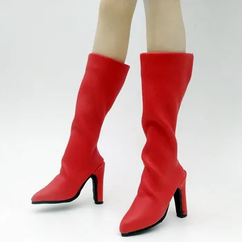 Модел обувки на висок ток в мащаб 1/6, Кожени кухи ботильоны, модел за 12-инчов женски кукли Solider PH HT Body играчка