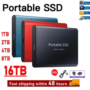 2022 Оригинален SSD 1tb USB Преносим Външен твърд диск, 500 GB Външен твърд диск Устройство за съхранение на Данни на Твърдия Диск на Лаптоп USB 3.1
