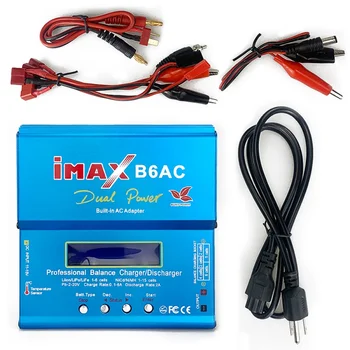 IMAX B6AC RC Зарядно устройство 80 W 6A Двухканальное Балансное Зарядно за Цифров LCD дисплей Литиево-йонна батерия Nimh Nicd 1 S-6 S LiPo Разрядник на Батерията