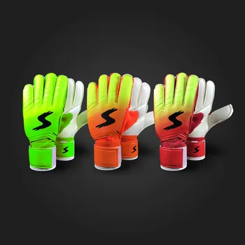 Цветни ръкавици Футболен подарък Футболни вратарские ръкавици от наклон латекс със защита за пръстите на Чифт ръкавици вратарских