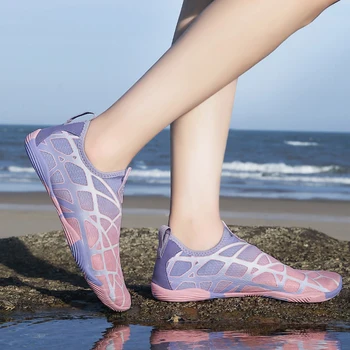 Маратонки за гмуркане, нескользящая плажни обувки за плуване, бързосъхнеща обувки за сърф, дишащи износоустойчивост на улицата, за да проверите за разходки по езерото
