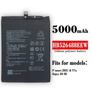 3,85 5000 ма HB526488EEW Батерия за Huawei P Smart 2021 ЗОП-LX2 ЗОП-L22 ЗОП-L02B ЗОП-L22B Батерия