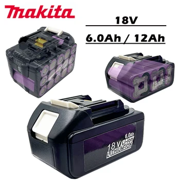 100% Съвместим Литиево-йонна Батерия За електрически инструменти Makita 18V 6.0 Ah/12Ah LXT BL1860B BL1860 BL1850 DHP482RFX9
