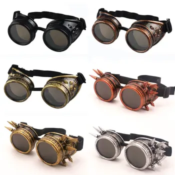 Мотоциклетни очила в стил steampunk, ретро очила за каране, слънчеви очила са в готически стил, точки на водача, защитно стъкло за cosplay, декорации