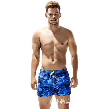 Мъжки летни плажни дрехи, Мъжки ежедневни камуфляжные гащи голям размер, мъжки къси панталони с модерен принтом