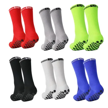 Чорапи с противоскользящим изземване TD, футболни чорапи с мощен изземване, дишащи мъжки спортни чорапи, един размер подходящ за всички.