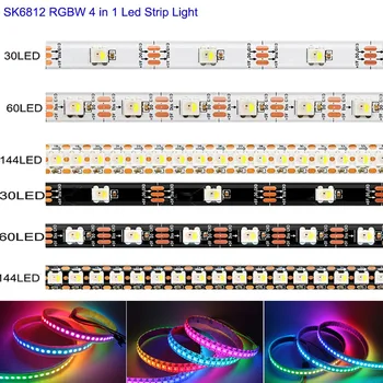 SK6812 RGBW Led лента DC5V 4 в 1 Чип Подобен WS2812B 30 60 144 светодиода/m Индивидуални Адресируеми led лента RGBWW