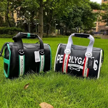 Чанта за голф 2023, нов стил, лесно преносима чанта на едно рамо с голям капацитет, модерна ежедневни бостонская чанта с улыбающимся лице