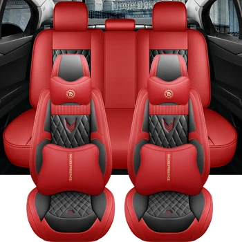 Луксозни кожени калъфи за автомобилни седалки от BMW X3 E83 Mazda 3 FJ Cruiser Ford Focus Hyundai Tucson Универсални Автоаксесоари За Интериора