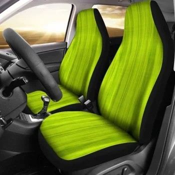 Покривала за автомобилни седалки, оцветени в лаймово-зелена на цвят, опаковки от 2 универсални защитни покривала за предните седалки