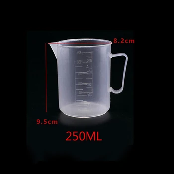 Пластмасова Мерителна чашка, Лабораторен Химичен Мерителна чашка, Градуированный Мерителна чашка, Топлоустойчива за домашна бар, Лабораторни Огнеупорни