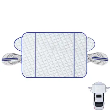Снежна покриване на Предното стъкло сенника на предното стъкло с 5 магнити Ветрозащитный козирка със защитата на огледала за обратно виждане за повечето автомобили