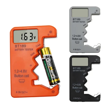 Мини Тестер за батерии 9v AA AAA Бутон Тестер за напрежение на клетката Домакински LCD дигитален дисплей Battery Testeres Power Bank Детектор Tool