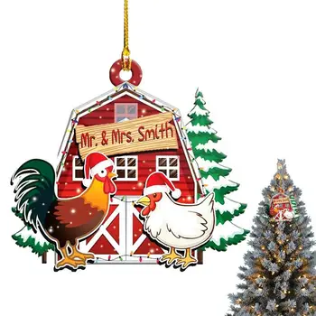 Коледна висулка с животни, Коледна декорация за стени, Cartoony украшение, Мультяшные коледна украса, изделия, 2D акрилни окачване