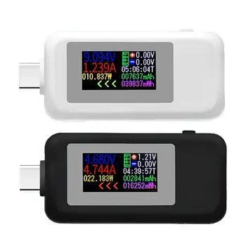 13MA KWS-1902C Type-C Цветен Дисплей USB Тестер Текущото Напрежение Монитор електромера Батерията на Мобилния Банка Зарядно Устройство Детектор