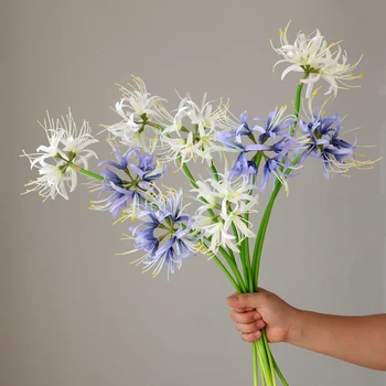 Имитация на цвете Биань, Копринени Цветя договореност, модел Манчжу Ша Хуа, украса на стаята, Сватба, Изкуствени цветя,