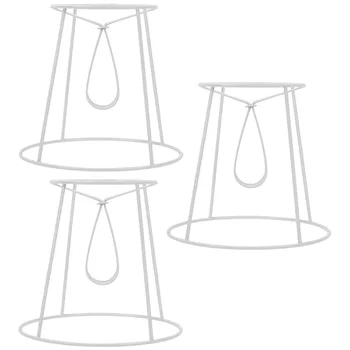 Притежателят на абажура за лампа от 3 теми, Подови Притежателите Абажуров, Рамка плот, Метална рамка, Желязна стойка, екранът
