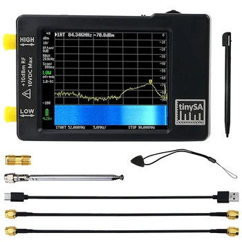Обновен е анализатор на спектъра TinySA, вход MF/HF / VHF UHF за 0,1 Mhz-350 Mhz и вход UHF за 240 Mhz-960 Mhz, генератор на сигнали