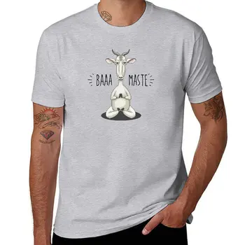 Нова тениска Baaa-maste - Намасте с медитирующим есента, облекла в стил хипи, ново издание, тениска, летен топ, мъжки ризи