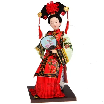 Китайските национални кукли, Коприна статуетка на принцеса от династия Цин, Украса за дома, ръчно изработени изделия, Костюмированная кукла, Творчески подарък за деца